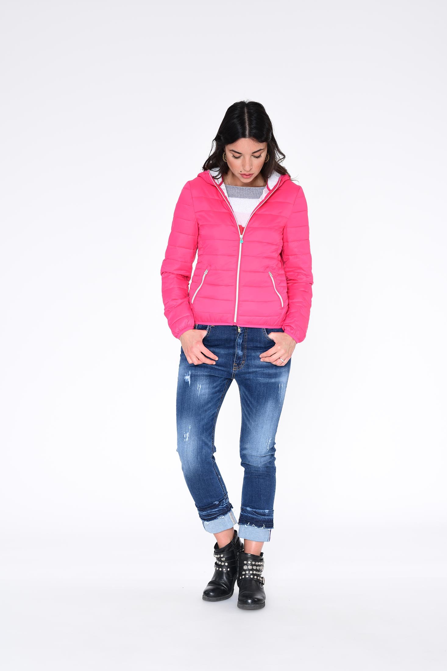 FIORELLA GIACCA PIUMA FUCSIA - immagine 3